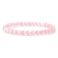 Pink cat's eye stone beaded bracelet featuring 6mm round beads for women jewelry - Pink Cat's Eye