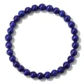 Unisex 6mm dark blue lapis lazuli natural stone beaded bracelet for daily fashion wear - Lapis Lazuli