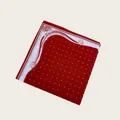 Elegant red summer neckerchief featuring white polka dots and floral rose patterns - 58cm / Red White Polka Dot Rose (58CM-27#)