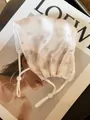 Masque de protection solaire en maille respirante à imprimé floral rétro - Taille unique / Petite Fleur Brune