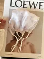 Masque de protection solaire respirant à imprimé floral lavande en maille d'été - Taille unique / Fleur Violette