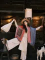 Bohemian printed cotton linen shawl scarf for women featuring a red and blue pattern - 180cm / Bohemian Totem