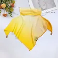 Elegant yellow gradient sun protection face mask scarf with comfortable ear loops - 50*50CM / Yellow Gradient