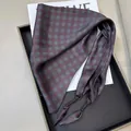 Dark red and grey checkered triangle waist scarf with beaded ends for women - Dark Red and Dark Gray Gingham (Style 5)