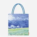High-quality detail of Van Gogh oil painting landscape print on a large canvas tote bag - After the Rain