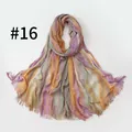 Vintage gradient striped crinkle rayon headscarf in purple and orange variant #16 - Purple Orange Gradient Style (#16) / 190*75cm