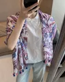 Elegant vintage floral print shawl scarf with colorful tassels for women's autumn look - 180cm / Abundant Flowers