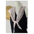 Foulard triangolare in pizzo floreale rosa per un tocco decorativo estivo - Rosa Multicolore / 120cm