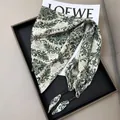 Elegant vintage green damask pattern triangle waist scarf featuring black beaded tassels - Green Damask Pattern (Style-86)
