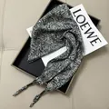 Elegant green paisley pattern silk-like triangular waist scarf accessory for stylish ladies - Dark Green and Beige Paisley (Style-43)