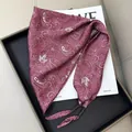 Elegant paisley pattern maroon silk waist scarf with bead details at ends - Wine Red Paisley Pattern Beaded Style (Style-36)