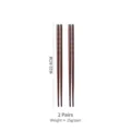 Japanese style retro red sandalwood non-slip chopsticks with pointed tips, set of 2 pairs - 2 Pairs Pack