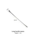Cuillère à mélanger de 20cm en acier inoxydable 304 mat avec long manche pour café - Baguette d'Agitation