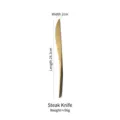 Luxury Japanese style gold stainless steel steak knife with elegant matte finish - Steak Knife