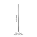 Professional 45cm extra long 304 stainless steel chopsticks for deep frying and cooking - 45cm Size