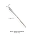 Nordic style minimalist white handle stainless steel dinner knife total length 24cm - Main Knife (Baiyue) / 24cm*1.8cm / Cream White