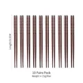 Set of 10 pairs Japanese style non-slip red sandalwood chopsticks for home sushi - Ten Pairs