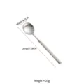 Nordic style 304 stainless steel soup spoon with minimalist white handle, 18cm length - Soup Spoon (Baiyue) / 18cm*4.2cm / Cream White