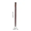 Japanese black walnut wooden chopsticks style E with tapered tip length 22.5cm weight 10g - Style E / 1 Pair/Pack