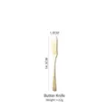 Premium gold hammered stainless steel butter knife, length 14.3cm, weight approx 22g - Butter Knife