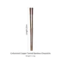 Japanische Retro-Bambusstäbchen carbonisiert mit Kupferdrahrt-Detail, 23cm - Karbonisierter Kupferdrahtwickel-Stil