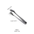 Professional 18.3cm silver 304 stainless steel food tong for serving ice and desserts - Silver