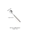 Elegant stainless steel coffee spoon with white handle, 14.6cm length - Coffee Spoon (Baiyue) / 14.6cm*2.8cm / Cream White