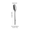 304 stainless steel serving spoon, 25cm long catering spoon for buffets and restaurants - Service Spoon