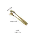 Gold finish 304 stainless steel food tongs with serrated edges for serving - Gold