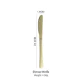 Elegant gold hammered texture dinner knife made of durable 304 stainless steel tool - Dinner Knife / Gold