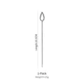 Professional 22.5cm stainless steel barbecue skewer with a unique teardrop handle design - Water Drop Hollow Style / 1 Piece
