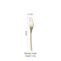 Premium hammered gold stainless steel dinner fork, 19cm length with a 47g weight - Dinner Fork / Gold