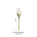 Golden 304 stainless steel dinner spoon with creative hammered texture 19cm variant - Dinner Spoon / Gold
