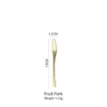 Premium golden stainless steel fruit fork featuring unique hammered texture, 13cm length - Fruit Fork / Gold