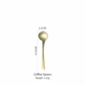 Cucchiaino da caffè in acciaio inox martellato dorato con dimensioni e peso - Cucchiaino da caffè / Oro