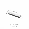 Premium silver hammered 304 stainless steel chopstick rest measures 6x1.2x0.8cm - Silver Chopstick Rest