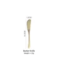 Coltello da burro in acciaio inox 304 dorato con finitura martellata - Coltello da burro / Oro