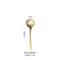 Cucchiaio da minestra dorato in acciaio inossidabile martellato, lungo 15,2 cm e largo 4 cm - Cucchiaio da Minestra / Oro