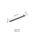 Premium 304 stainless steel rectangular chopstick rest in large silver finish, 9cm long - Large (With Slot) / 9x1x1cm / Silver