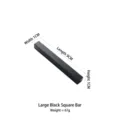 Premium black 304 stainless steel chopstick and spoon rest holder in large square bar shape - Square Bar Style / Large (9cm) / Black