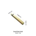 Brushed gold 304 stainless steel cutlery rest with integrated card slot 8cm length - With Slot Style / Small (8cm) / Gold