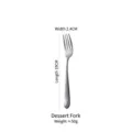 High quality stainless steel dessert fork with a matte brushed finish for elegant dining - Dessert Fork