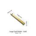 Large golden stainless steel chopstick rest and spoon holder with card slot, 9x1x1cm size - With Slot Style / Large (9cm) / Gold