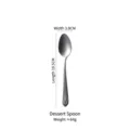 Elegant vintage 304 stainless steel dessert spoon with matte snowflake sand finish - Dessert Spoon