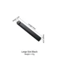 Premium matte black stainless steel knife and chopstick rest with slot, 9cm length - With Slot Style / Large (9cm) / Black