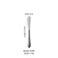 Premium 304 stainless steel butter knife with snowflake sand distressed finish, 17.5cm - Butter Knife