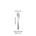 304 stainless steel dessert cake fork with vintage matte snow-sand finish 14.5cm - Large Cake Fork