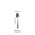Retro snowflake sand finish 304 stainless steel coffee spoon with dimension markings - Coffee Spoon