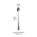 Distressed 304 stainless steel long-handled spoon with elegant matte snow sand finish - Long Handle Spoon