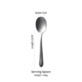 Durable 304 stainless steel serving spoon with vintage snowflake sand finish matte silver - Serving Spoon